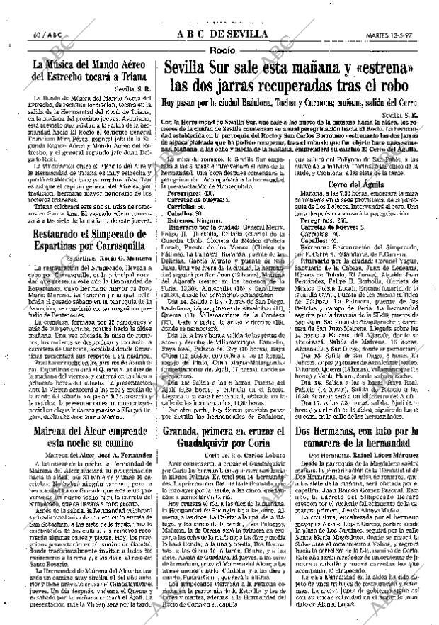 ABC SEVILLA 13-05-1997 página 60
