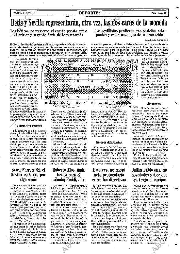 ABC SEVILLA 13-05-1997 página 81