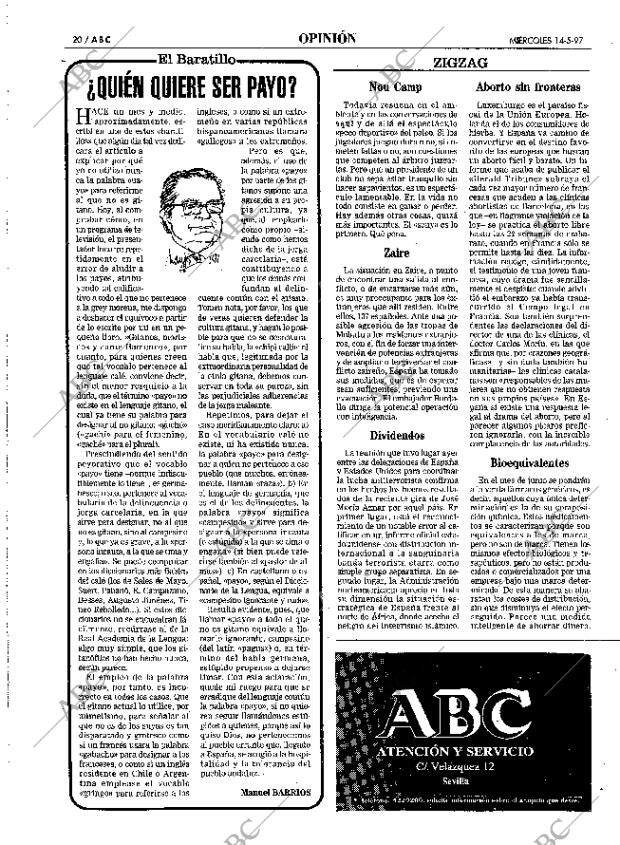 ABC SEVILLA 14-05-1997 página 20
