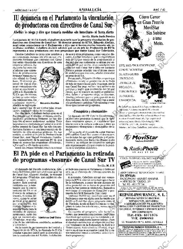 ABC SEVILLA 14-05-1997 página 43