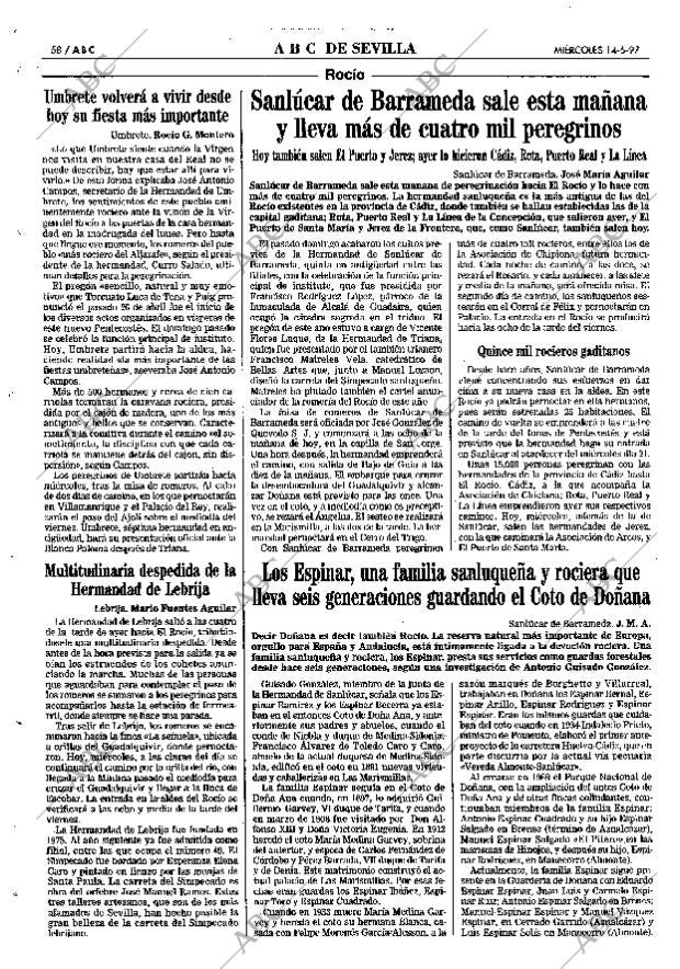 ABC SEVILLA 14-05-1997 página 58