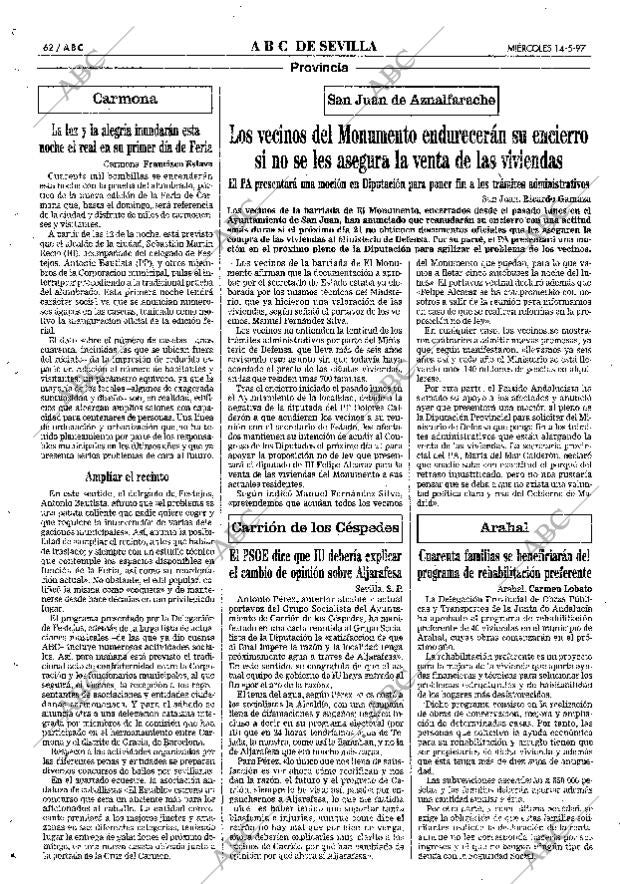 ABC SEVILLA 14-05-1997 página 62