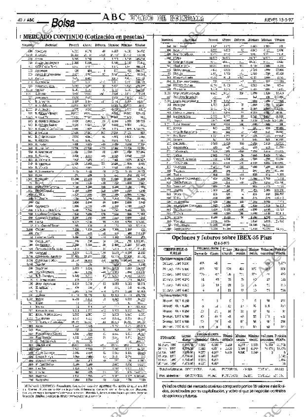 ABC MADRID 15-05-1997 página 40