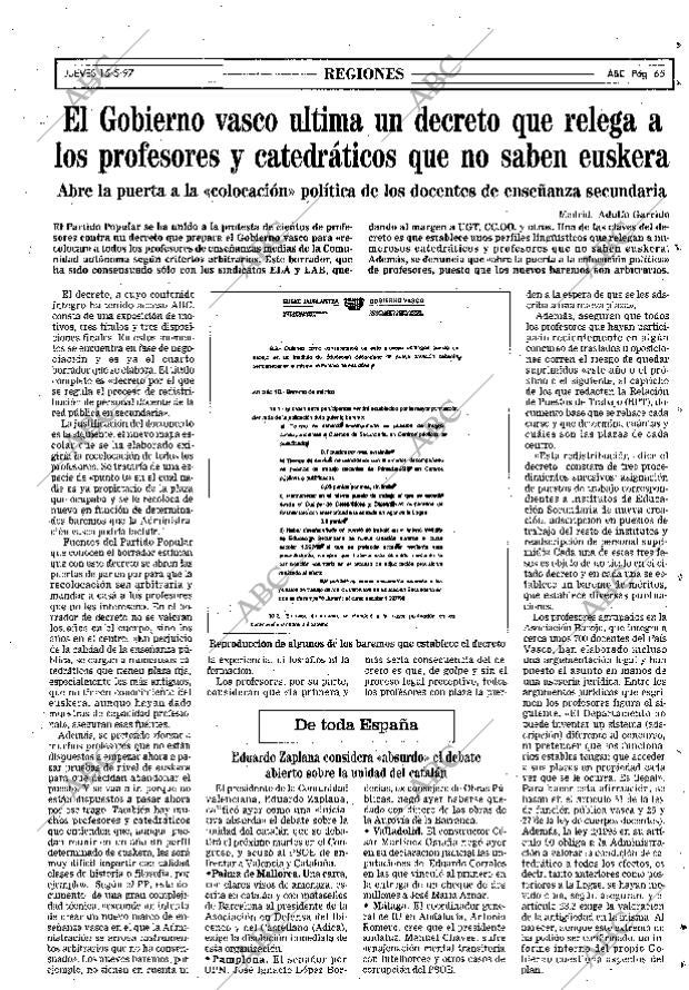 ABC MADRID 15-05-1997 página 65