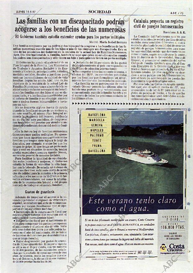 ABC MADRID 15-05-1997 página 75