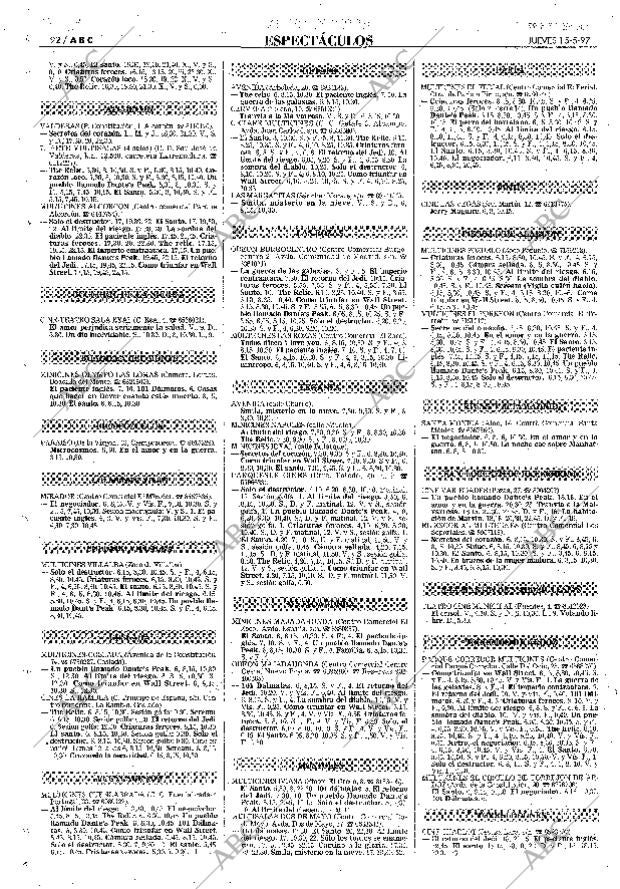 ABC MADRID 15-05-1997 página 92