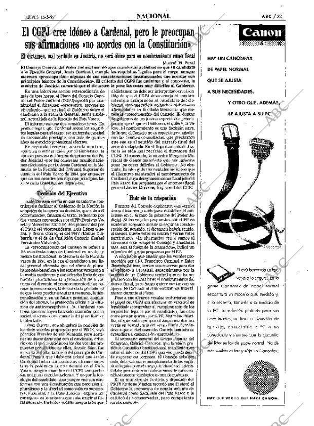 ABC SEVILLA 15-05-1997 página 23