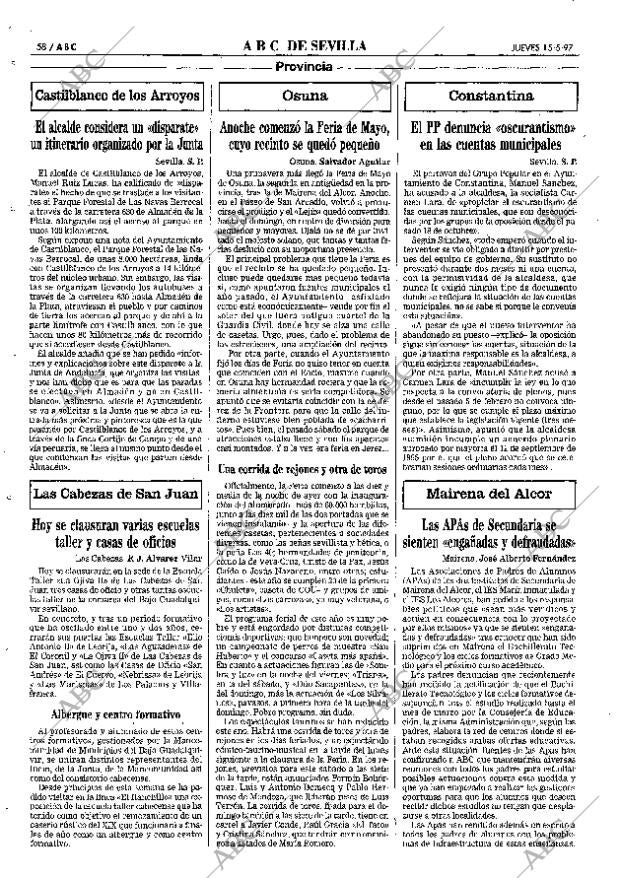 ABC SEVILLA 15-05-1997 página 58
