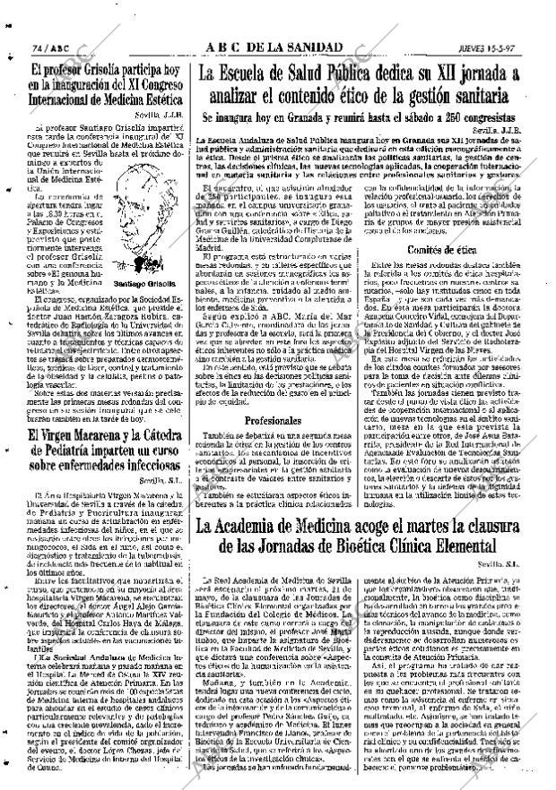 ABC SEVILLA 15-05-1997 página 74