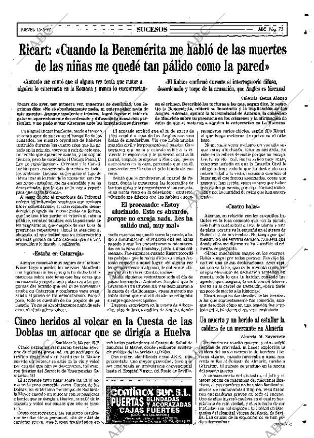 ABC SEVILLA 15-05-1997 página 75