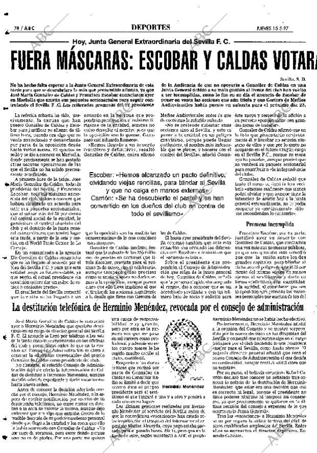 ABC SEVILLA 15-05-1997 página 78