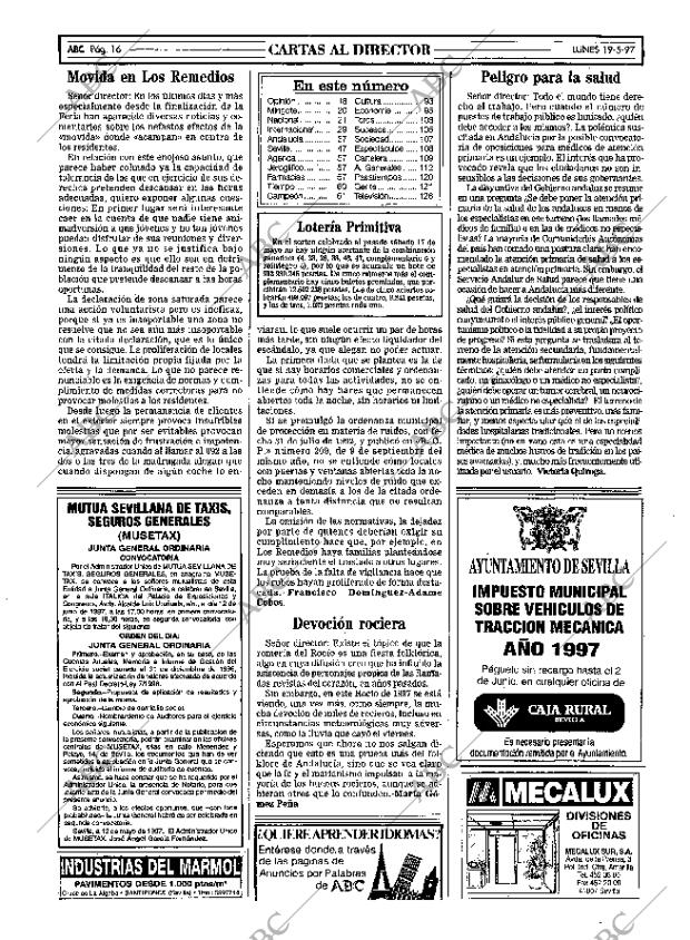 ABC SEVILLA 19-05-1997 página 16
