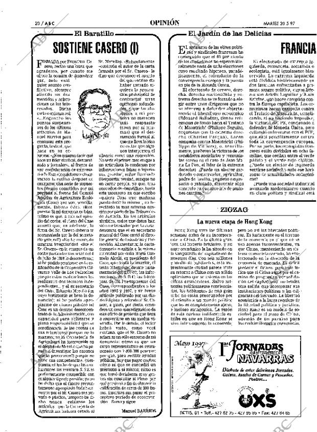 ABC SEVILLA 20-05-1997 página 20