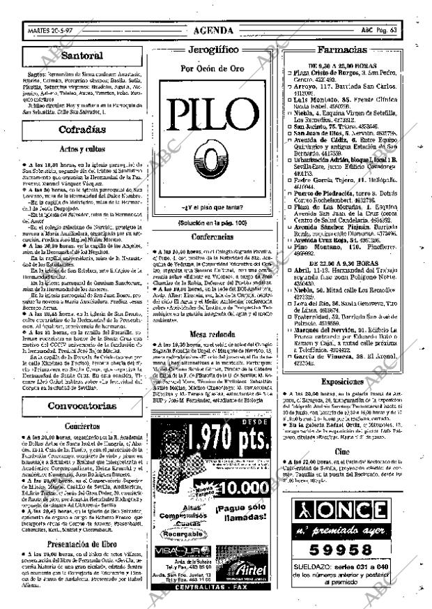 ABC SEVILLA 20-05-1997 página 63