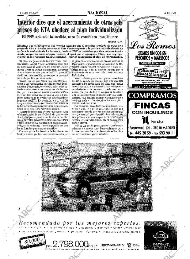 ABC MADRID 22-05-1997 página 23