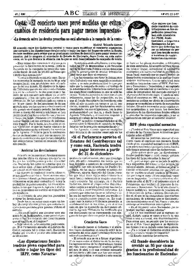 ABC MADRID 22-05-1997 página 40