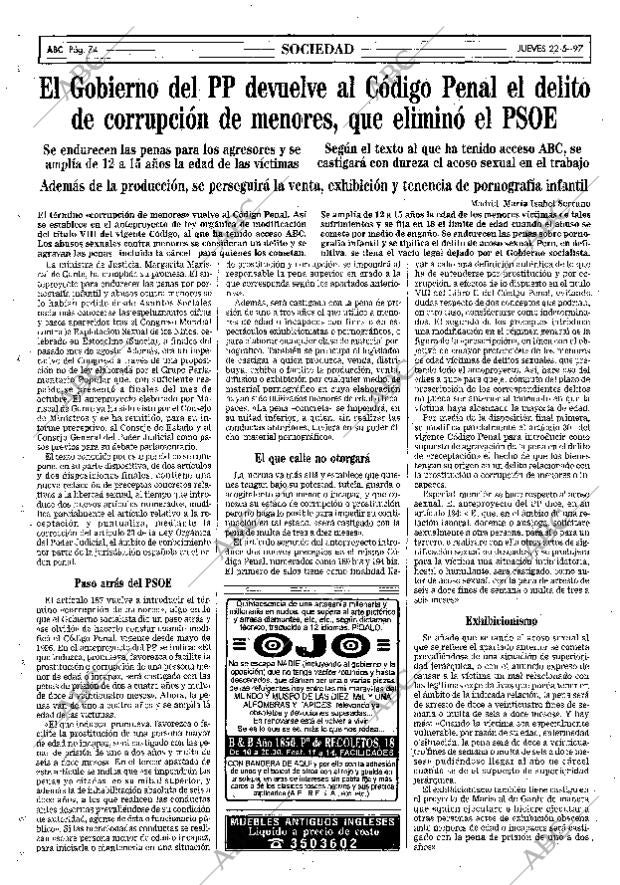 ABC MADRID 22-05-1997 página 74