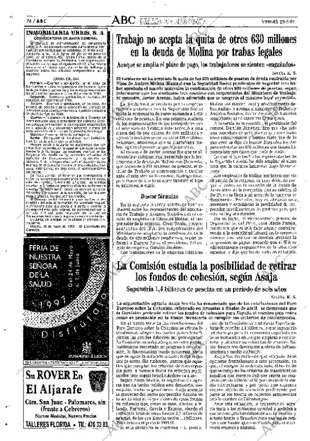ABC SEVILLA 23-05-1997 página 76
