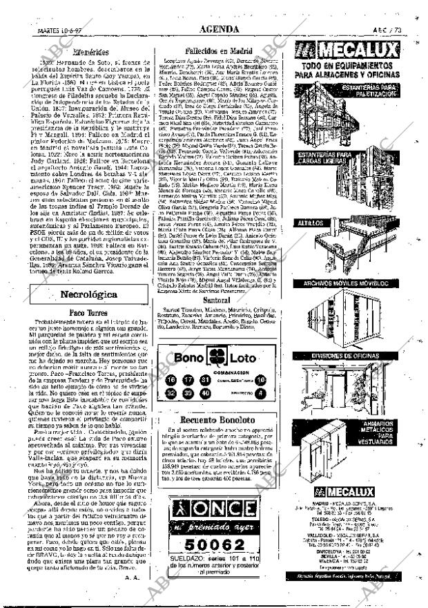 ABC MADRID 10-06-1997 página 73