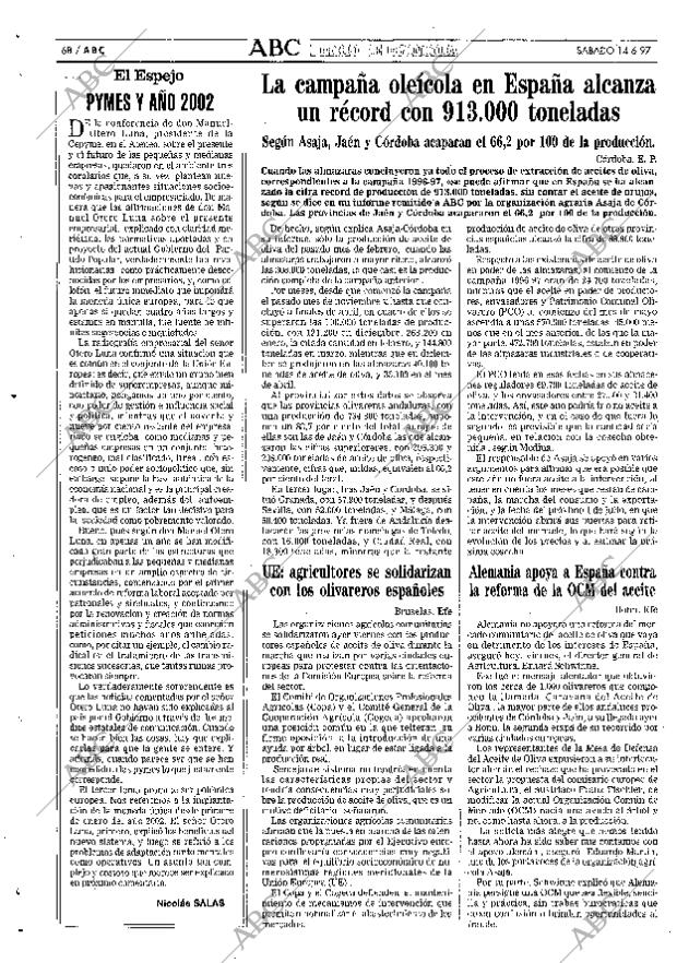 ABC SEVILLA 14-06-1997 página 68