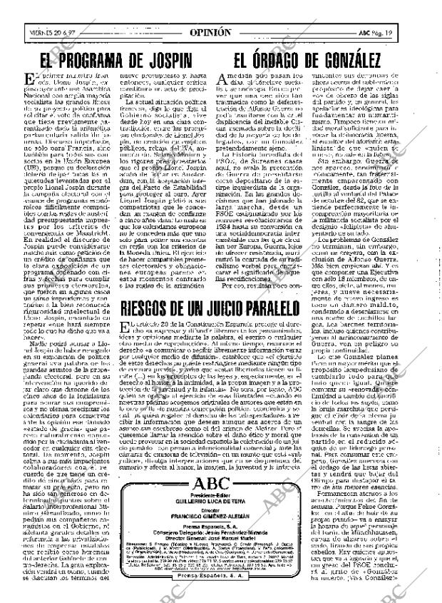 ABC MADRID 20-06-1997 página 19