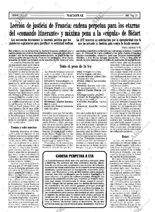 ABC MADRID 20-06-1997 página 23