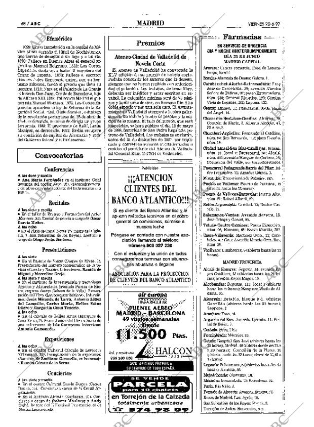 ABC MADRID 20-06-1997 página 68