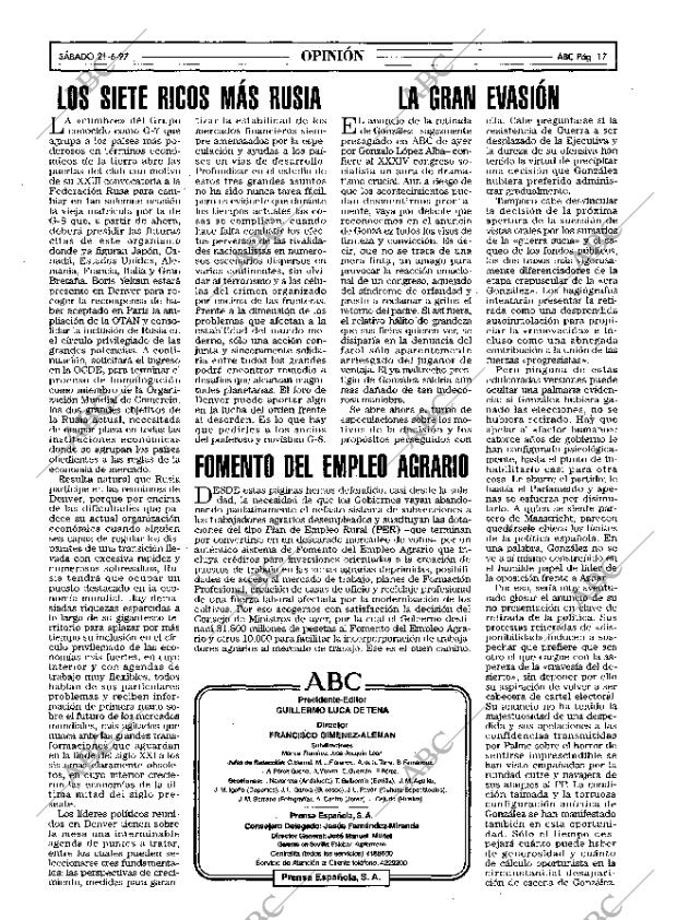 ABC SEVILLA 21-06-1997 página 17