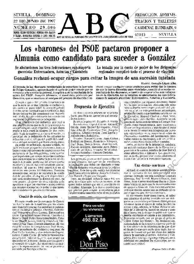 ABC SEVILLA 22-06-1997 página 23