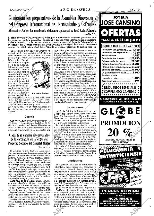 ABC SEVILLA 22-06-1997 página 67