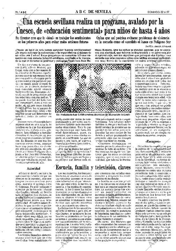 ABC SEVILLA 22-06-1997 página 70