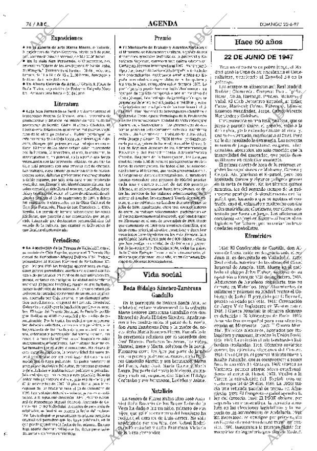 ABC SEVILLA 22-06-1997 página 76