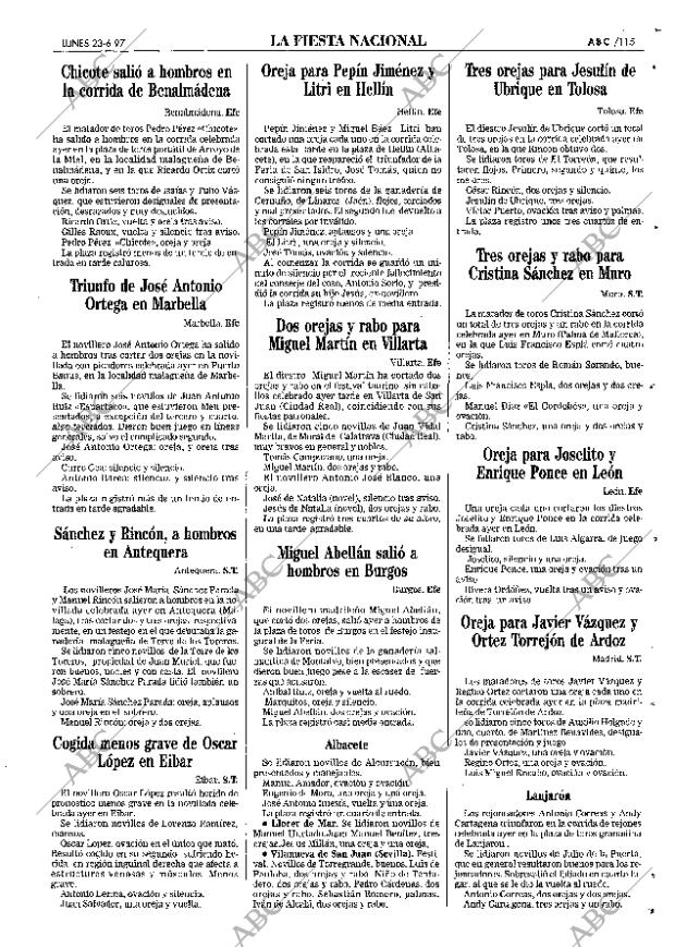ABC SEVILLA 23-06-1997 página 115