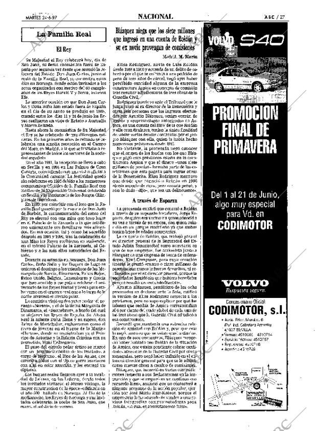 ABC SEVILLA 24-06-1997 página 27