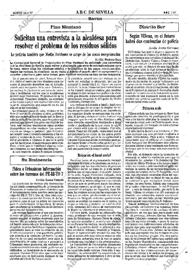 ABC SEVILLA 24-06-1997 página 61