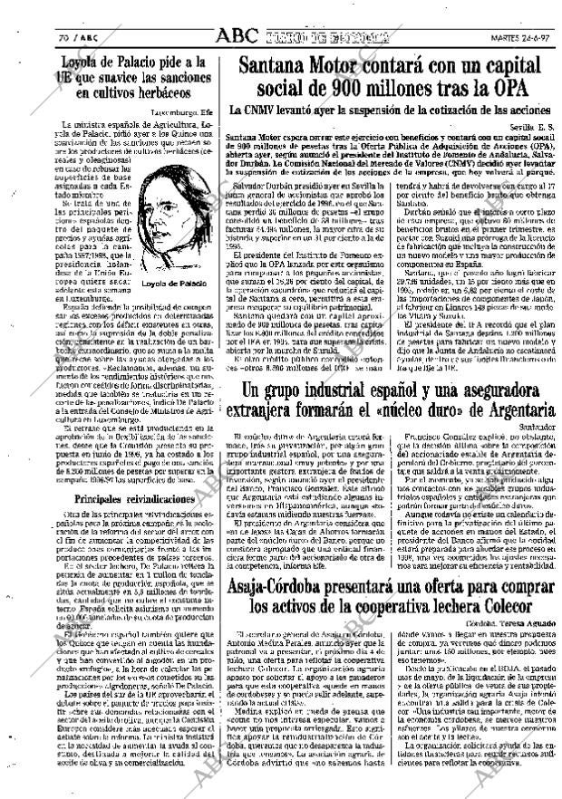 ABC SEVILLA 24-06-1997 página 70