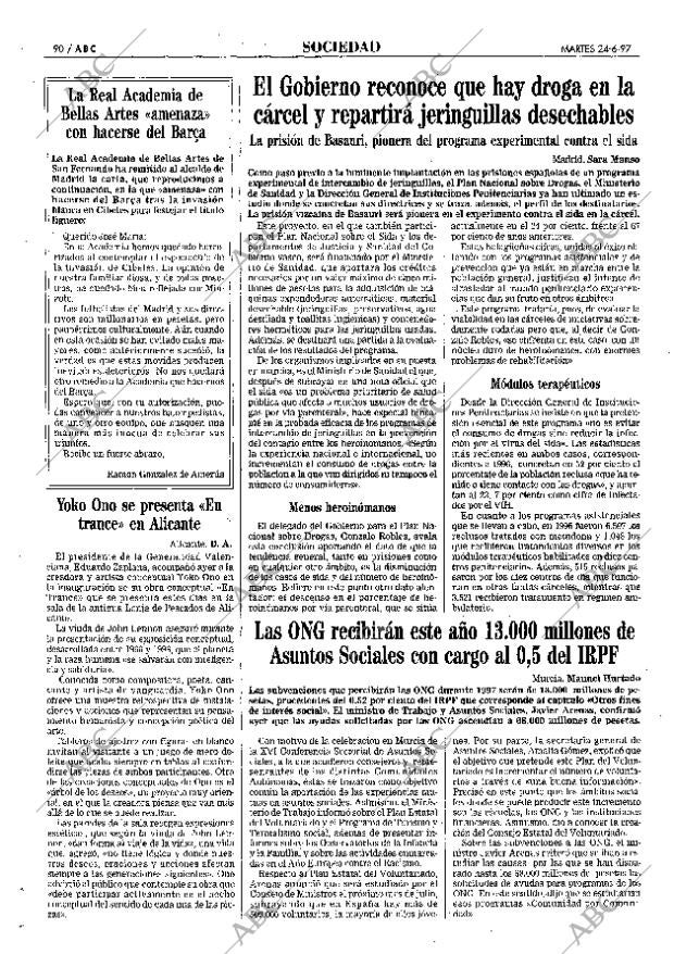 ABC SEVILLA 24-06-1997 página 90