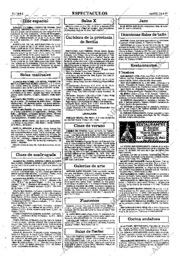 ABC SEVILLA 24-06-1997 página 92
