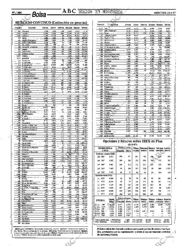 ABC MADRID 25-06-1997 página 40