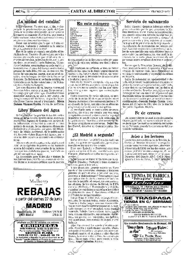 ABC MADRID 27-06-1997 página 18