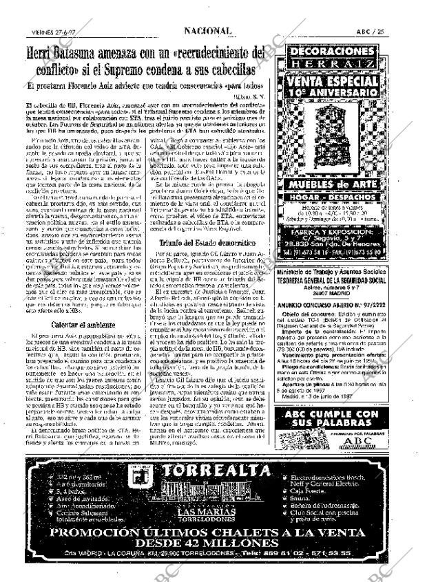 ABC MADRID 27-06-1997 página 25