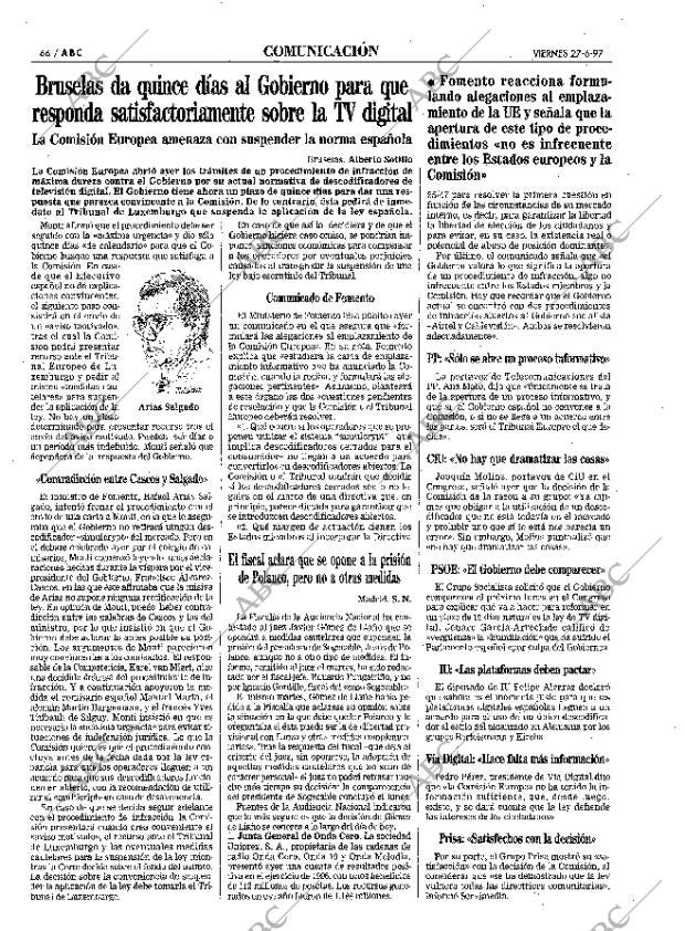 ABC MADRID 27-06-1997 página 66