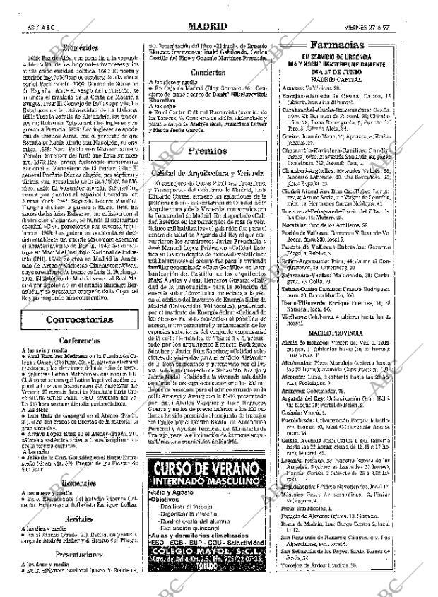 ABC MADRID 27-06-1997 página 68