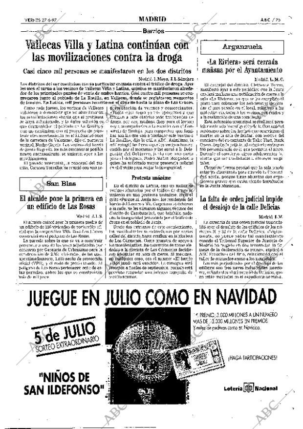 ABC MADRID 27-06-1997 página 75