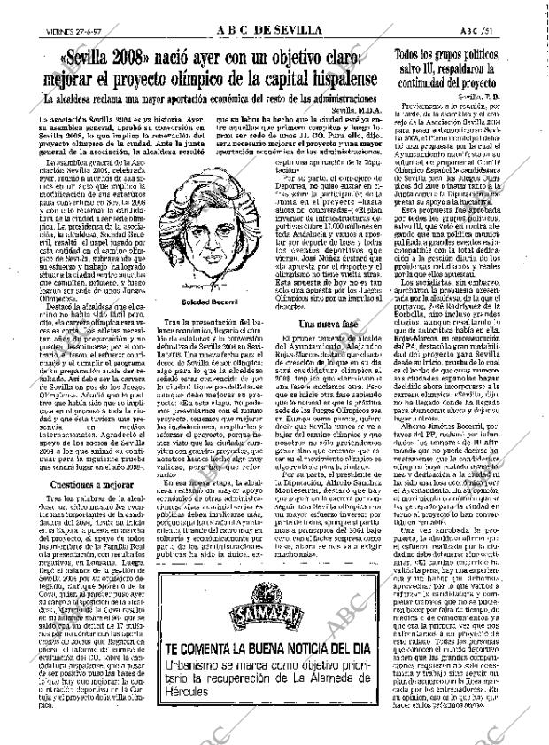ABC SEVILLA 27-06-1997 página 51