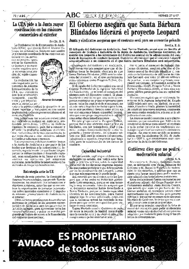 ABC SEVILLA 27-06-1997 página 72