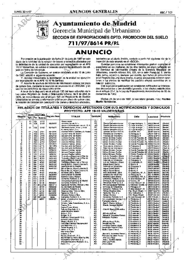 ABC MADRID 30-06-1997 página 103