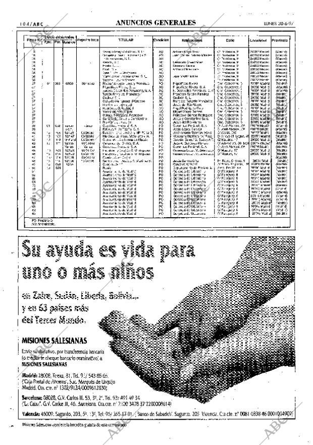 ABC MADRID 30-06-1997 página 104