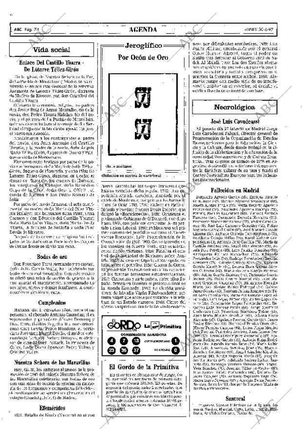 ABC MADRID 30-06-1997 página 74