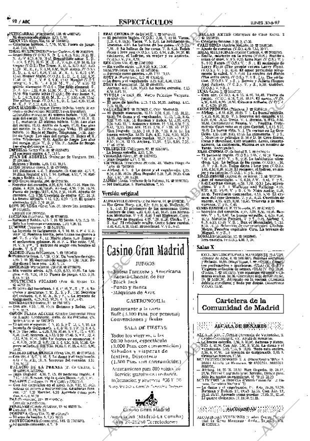 ABC MADRID 30-06-1997 página 98